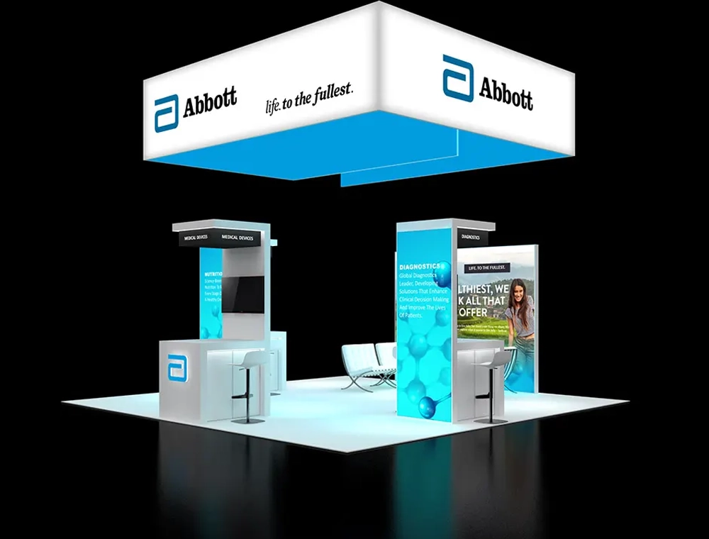 Custom 20x20 booth design options